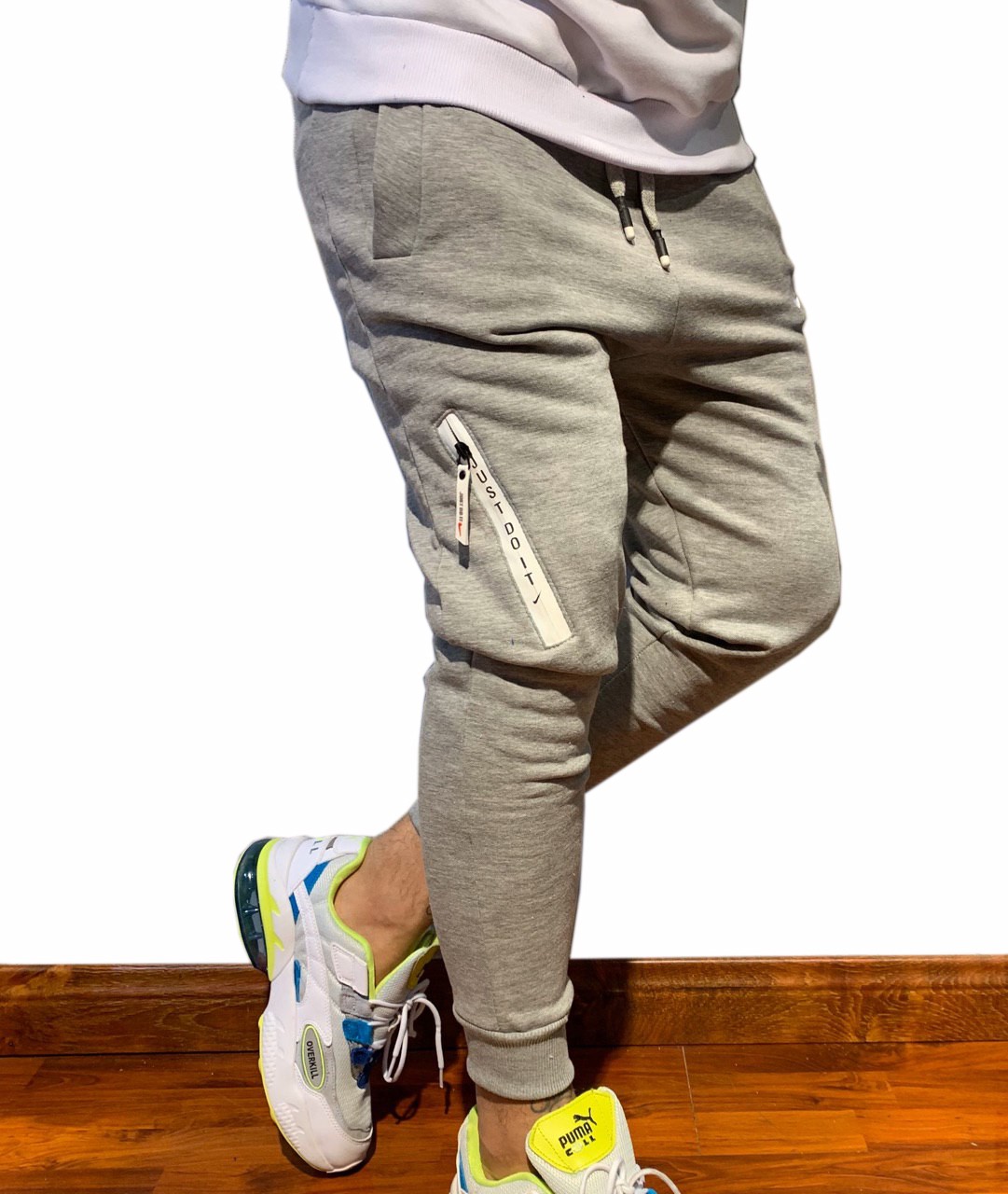 شلوار اسلش مردانه طوسی طرح NIKE